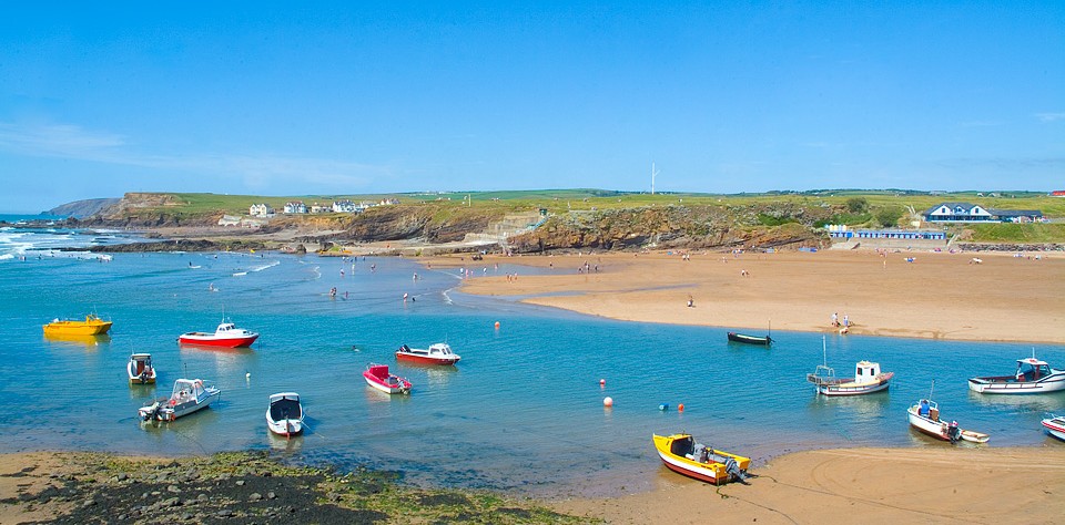 Moored boats at Summerleaze, Bude